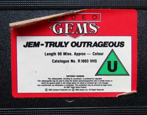 Gem: Truly Outrageous - Animated VHS Tape (1986)