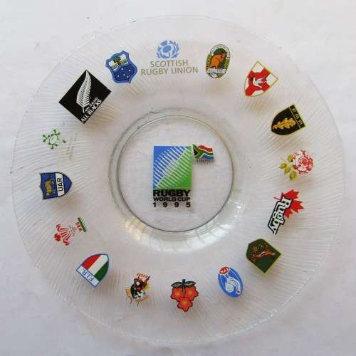 1995 Rugby World Cup Glass Display Plate