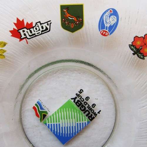 1995 Rugby World Cup Glass Display Plate