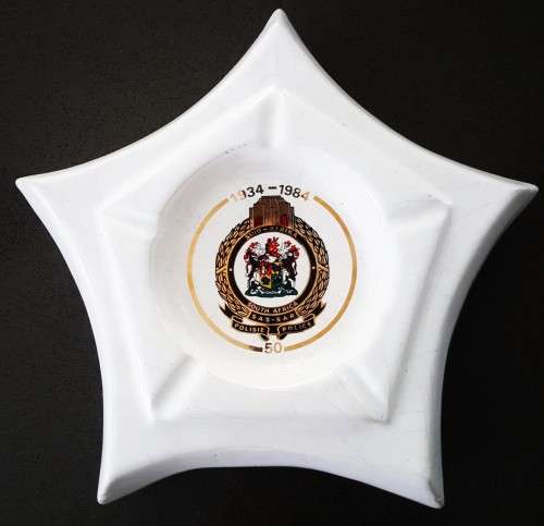 1984 SA Railways Police 50th Anniversary Ceramic Ashtray
