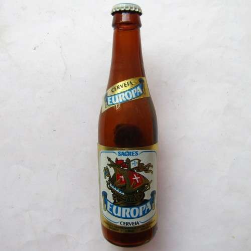 Old Portugal Europa Beer Bottle with Cap