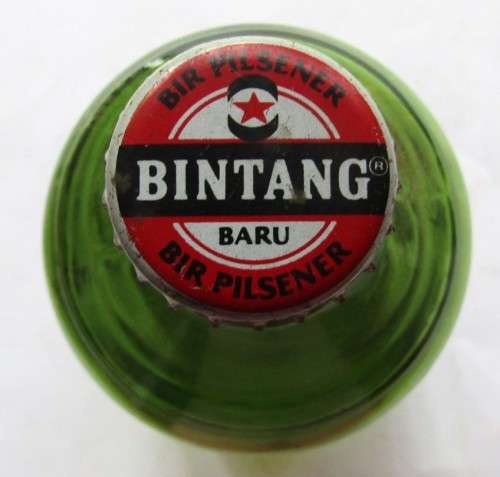 Old Indonesia Bintang 320ml Beer Bottle with Cap