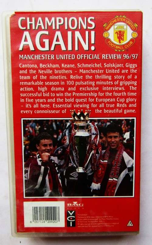 96/97 Manchester United Official Review - Football VHS Video Tape