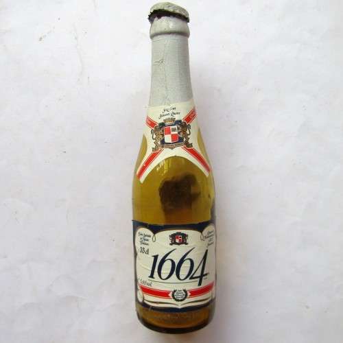Old France 1664 Beer Bottle with Cap