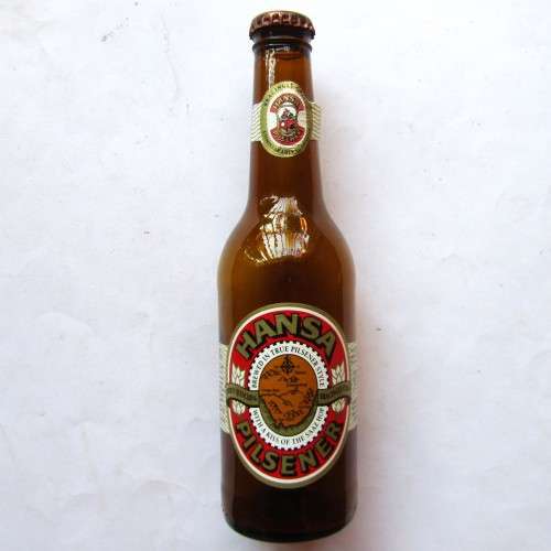 Old Hansa Pilsener Beer Bottle with Cap