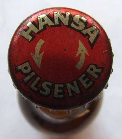 Old Hansa Pilsener Beer Bottle with Cap
