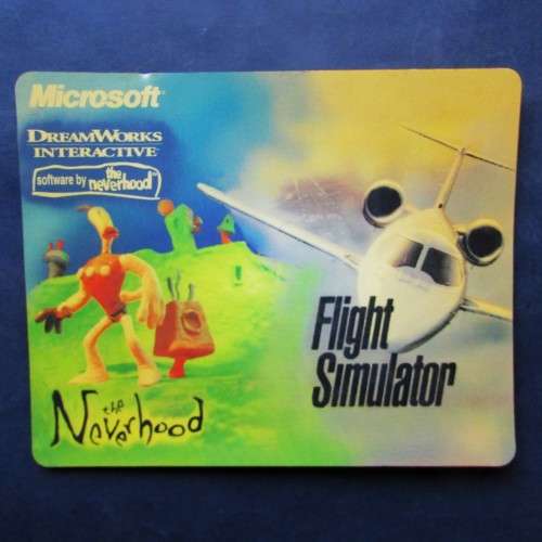 Old Microsoft Flight Simulator Rubber Mouse Pad