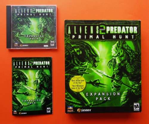 Box and Manual for an Aliens Versus Predator 2 PC Game