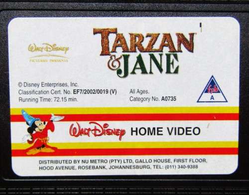Tarzan & Jane - Walt Disney VHS Video Tape (2002)