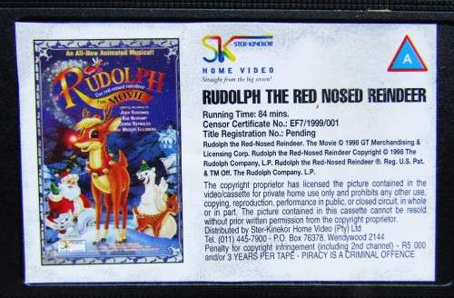 Rudolph the Red Nosed Reindeer - Movie VHS Tape (1999)