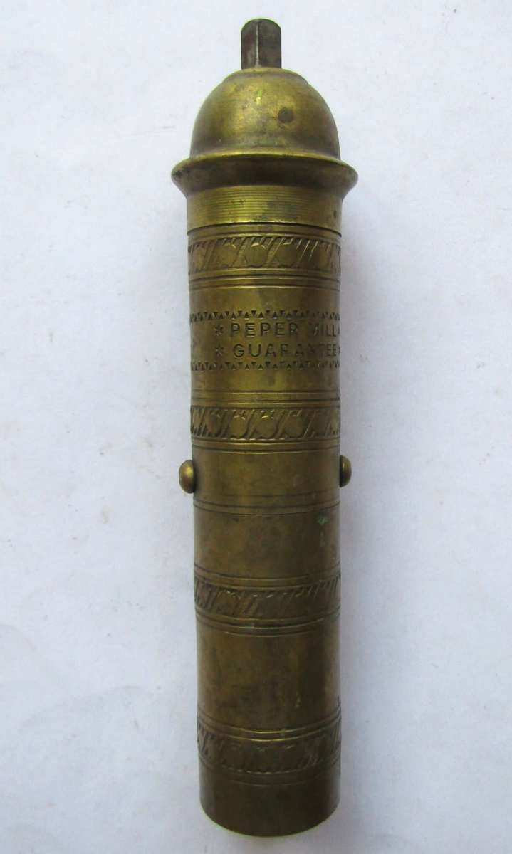 Old Made in Greece Brass Pepper Mill