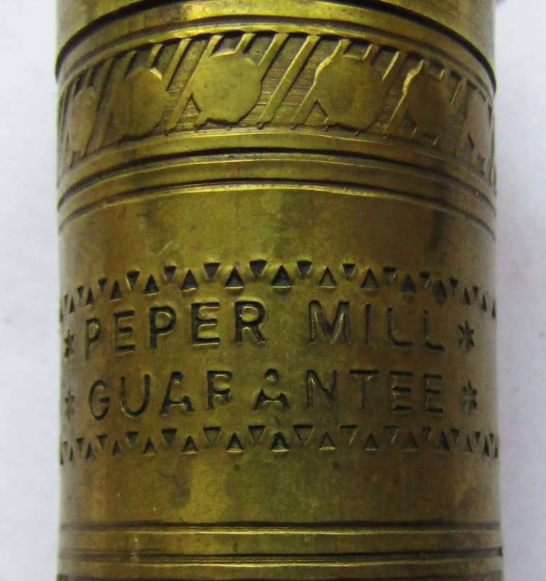 Old Made in Greece Brass Pepper Mill