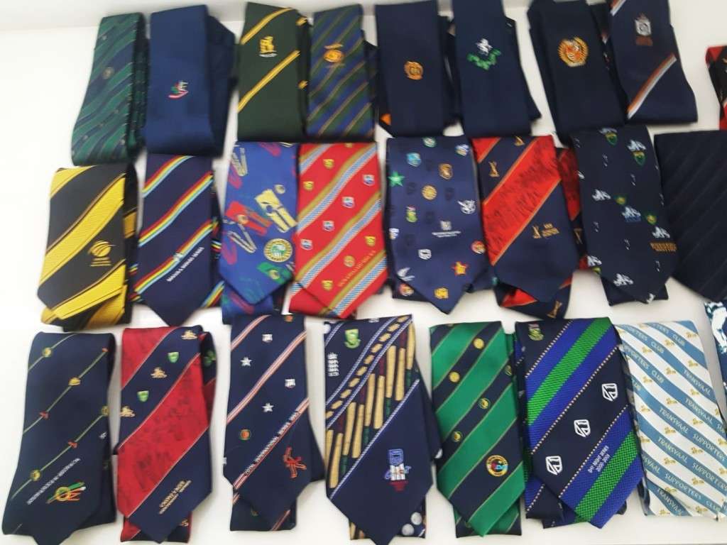Collection of 26 Old SA Cricket Neck Ties