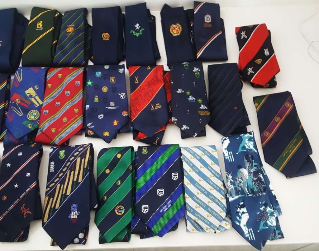 Collection of 26 Old SA Cricket Neck Ties