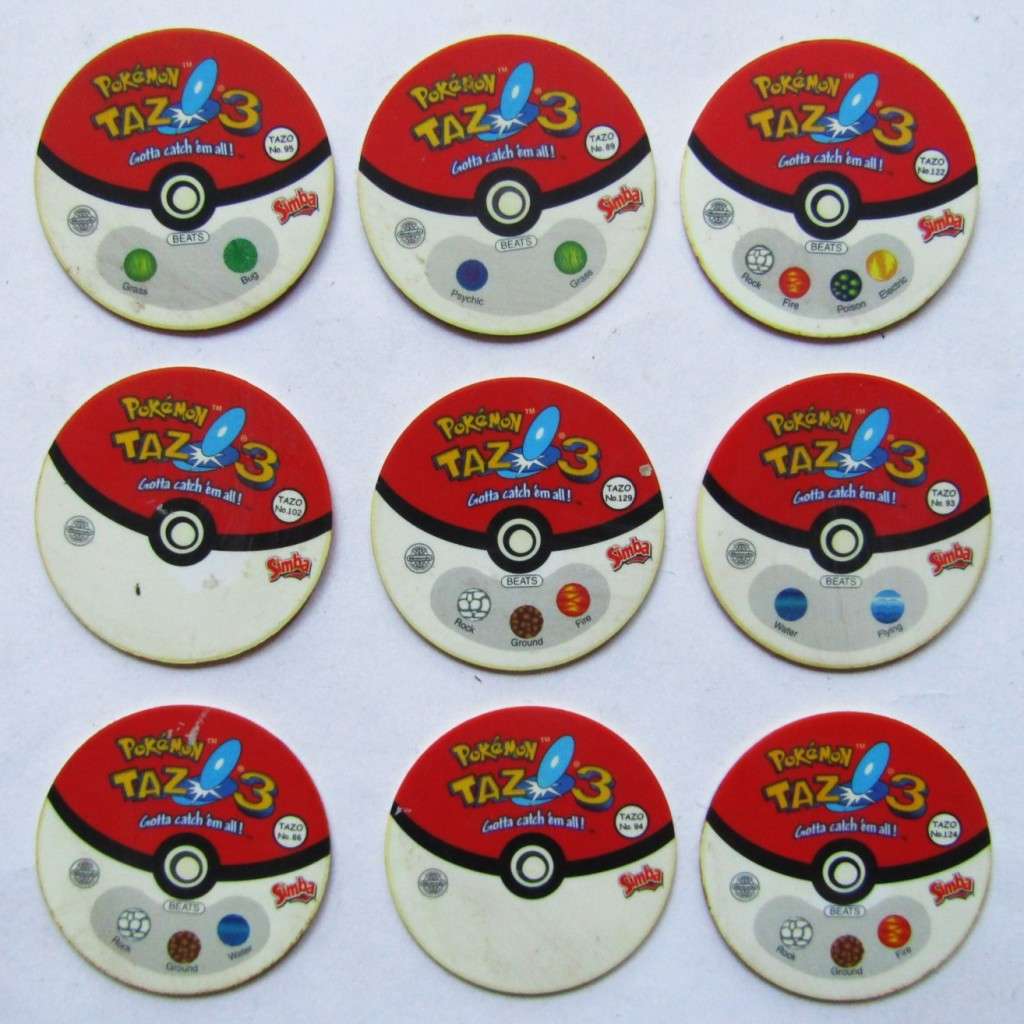 Lot of 9 Pokemon Tazo 3 Slammers by Simba