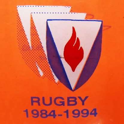 1994 Vaaldriehoek Rugby 10 Year Anniversary Wine Glass