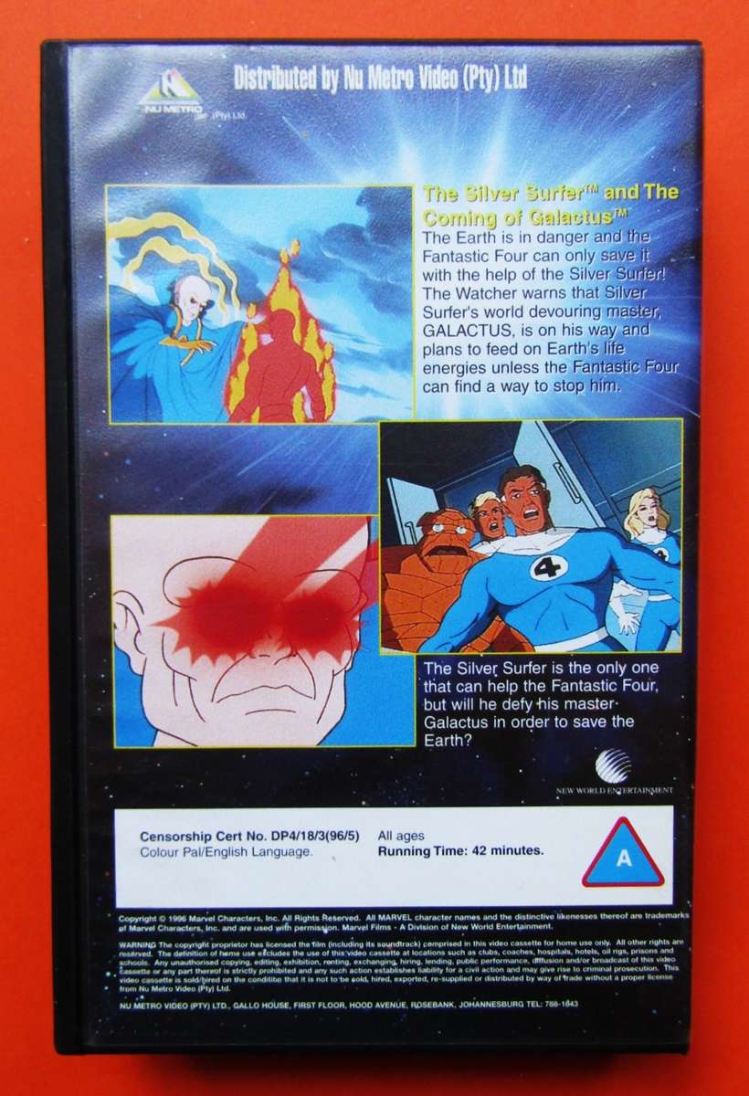 Fantastic Four - Marvel VHS Video Tape (1996)