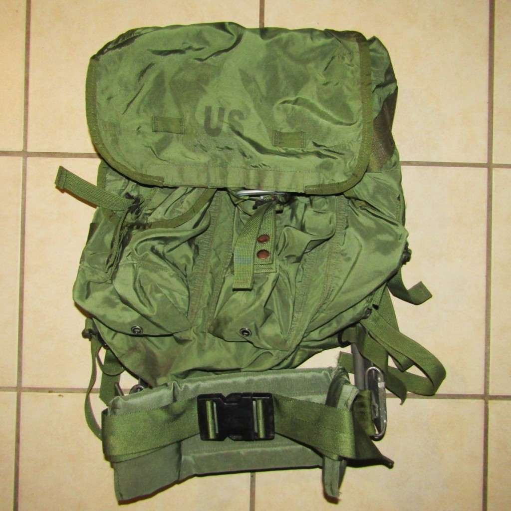 Old US Army Combat Field Pack with Metal Frame
