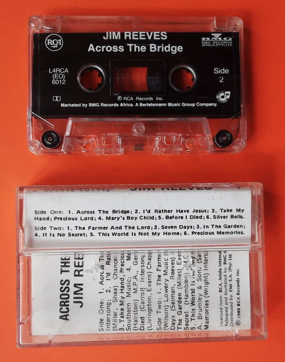 Jim Reeves - Across the Bridge - Cassette Tape (1980)