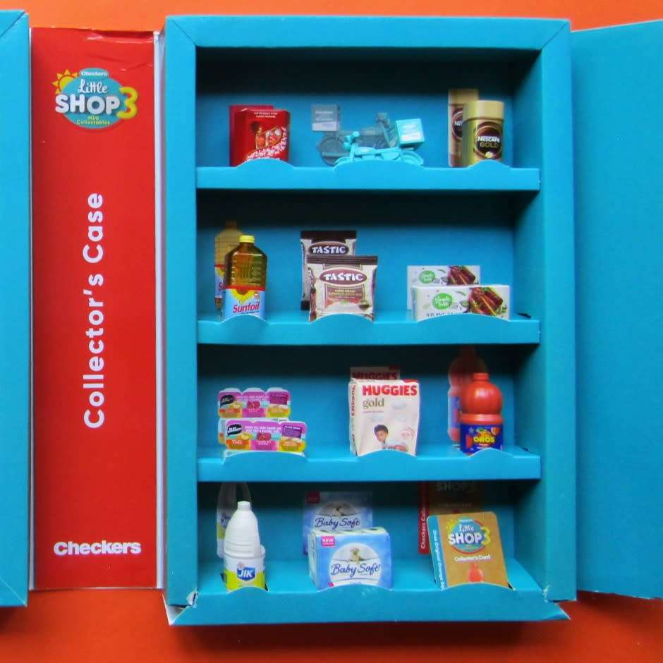 Set of 24 Checkers Mini Grocery Items in Collector`s Case