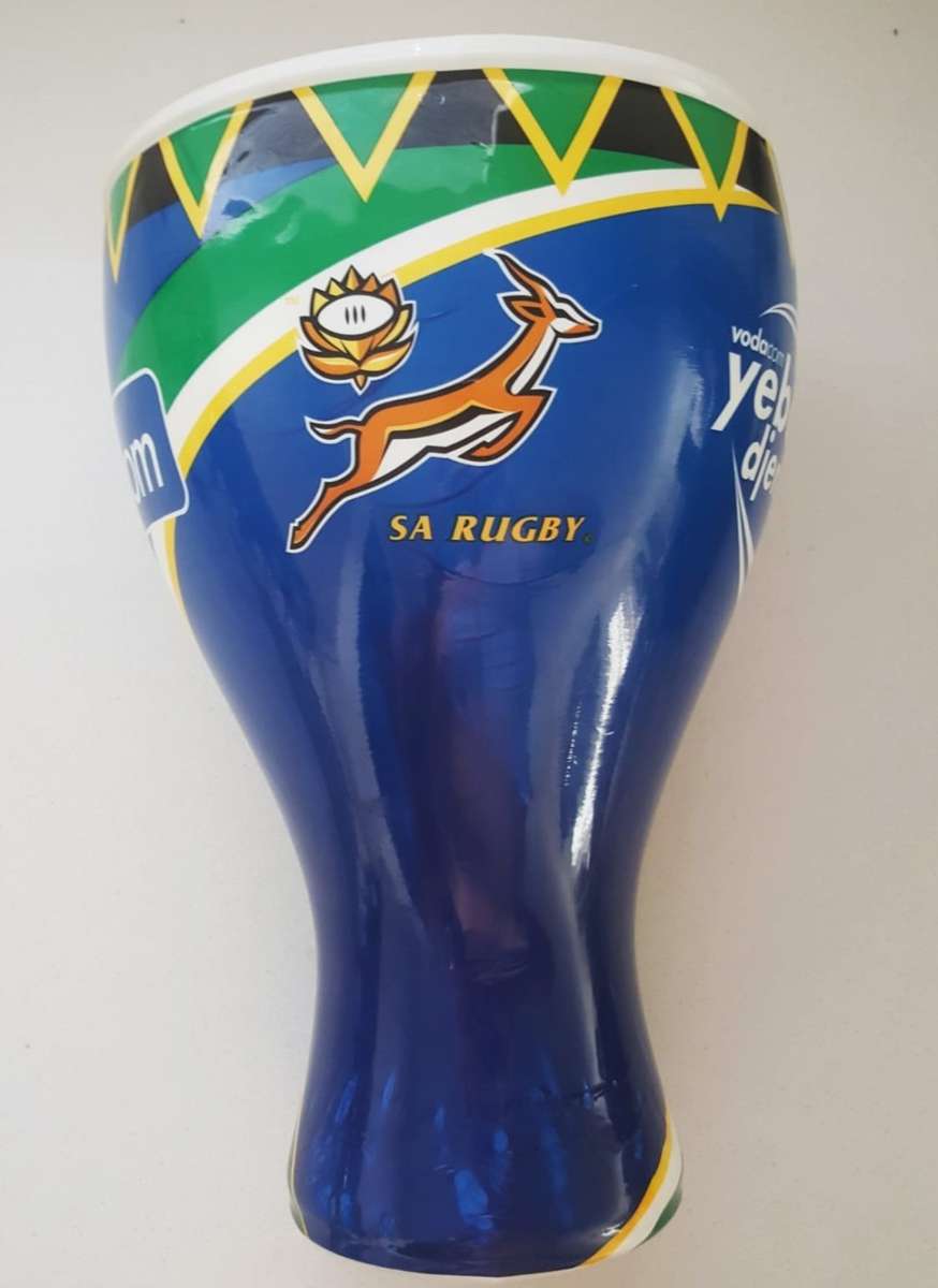 Old Tri Nations Springbok Rugby Drum