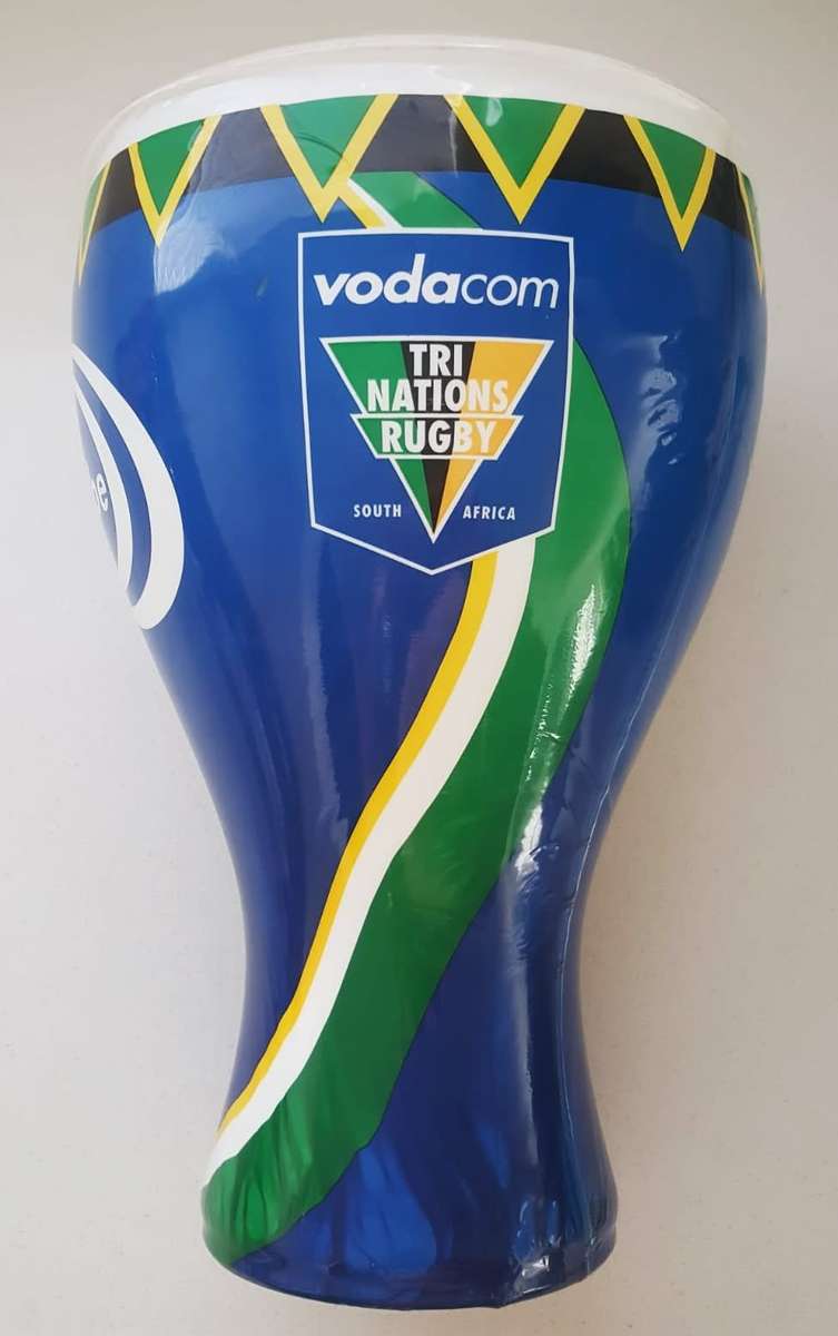 Old Tri Nations Springbok Rugby Drum