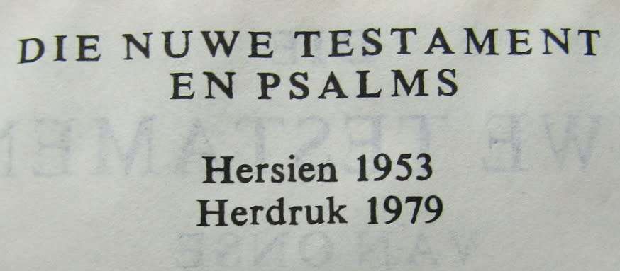 1979 SADF Afrikaans Pocket Bible