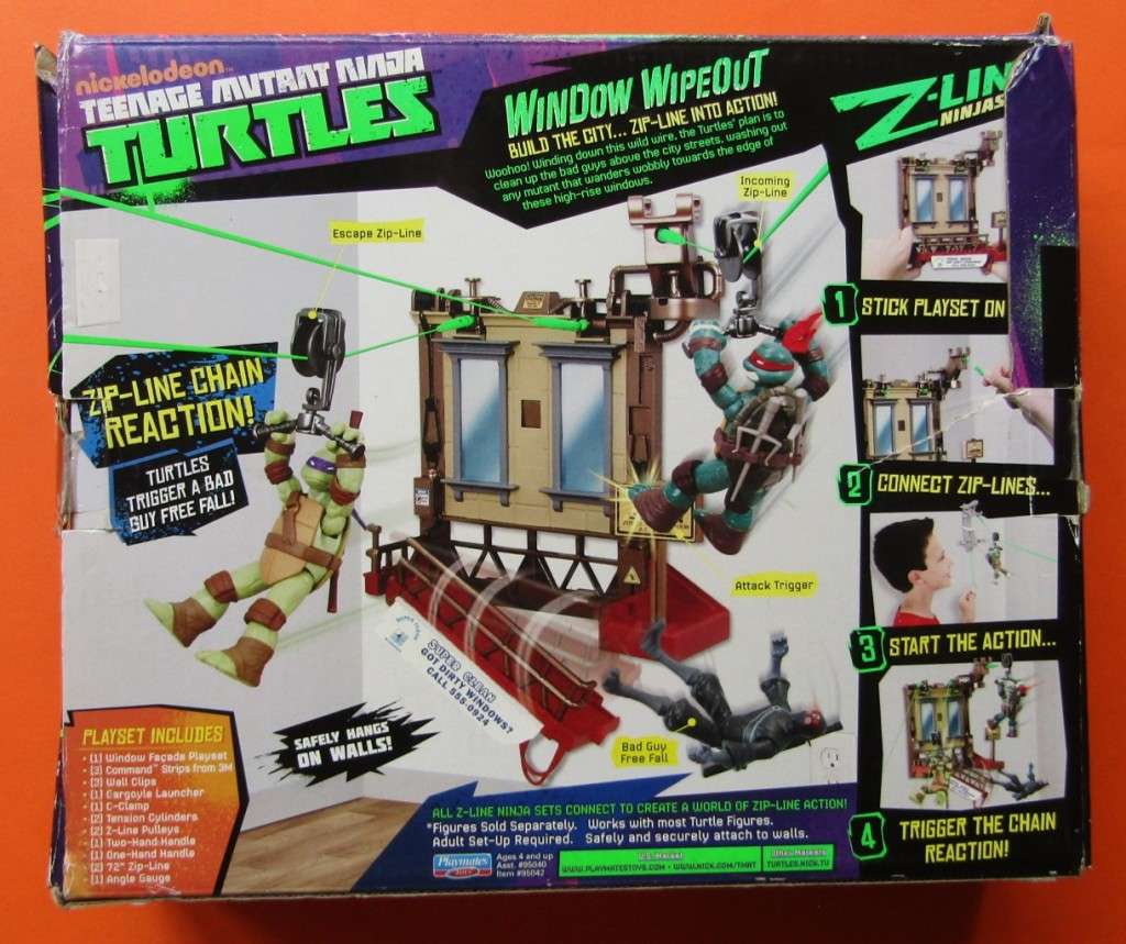 2013 Teenage Mutant Ninja Turtles Z-Line Window Wipeout Play Set