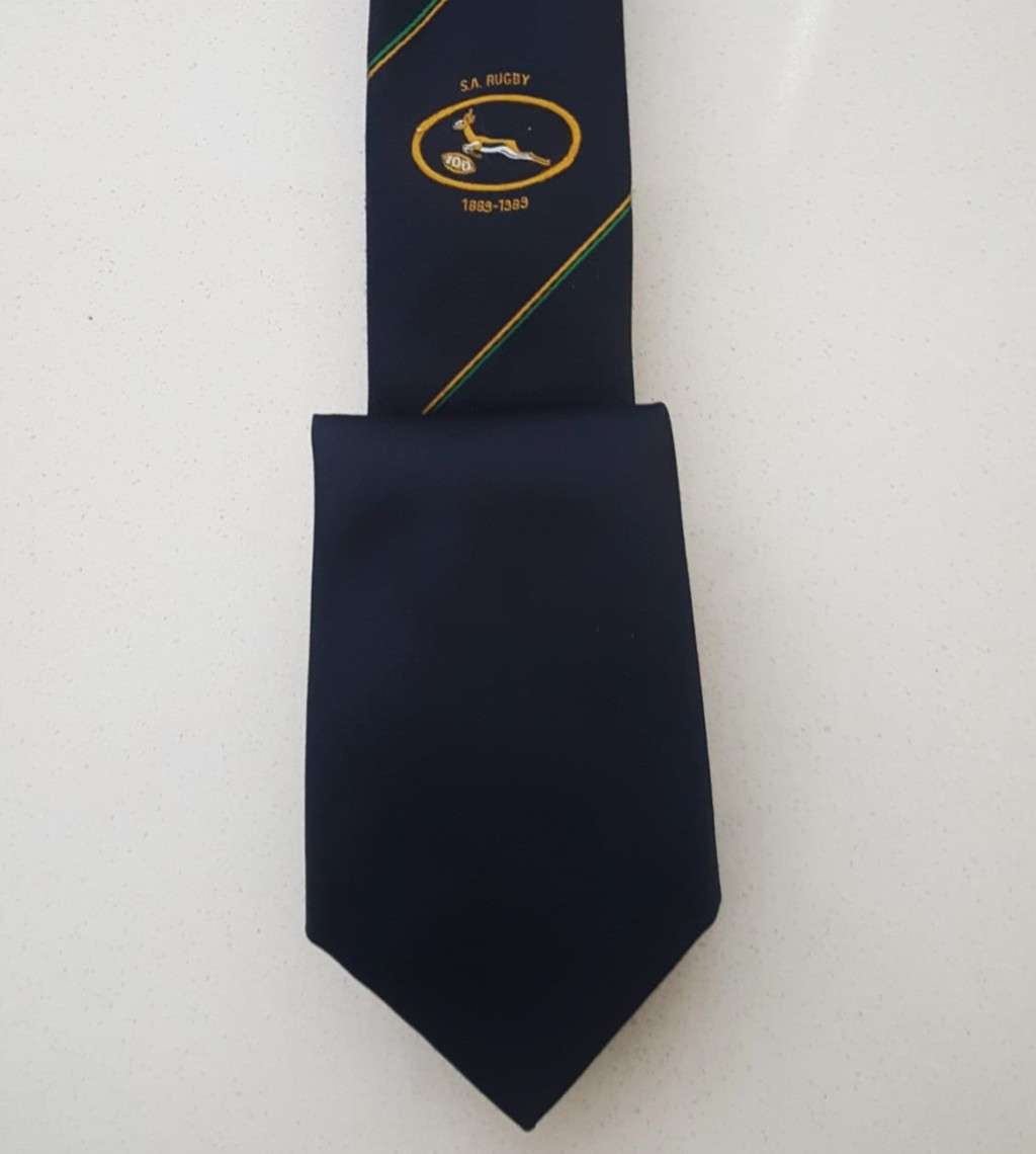 1989 SA Springbok Rugby 100 Year Neck Tie