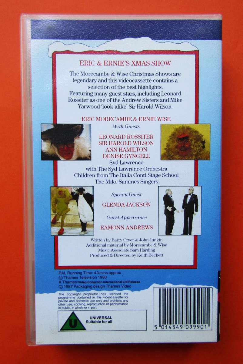 Eric & Ernie`s Xmas Show - British Comedy VHS Video Tape (1987)