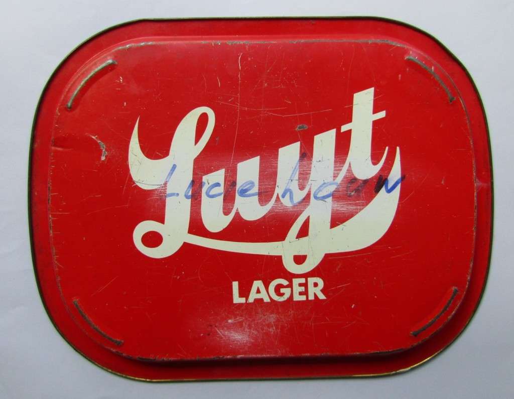 Old Luyt Lager Metal Bar Tray