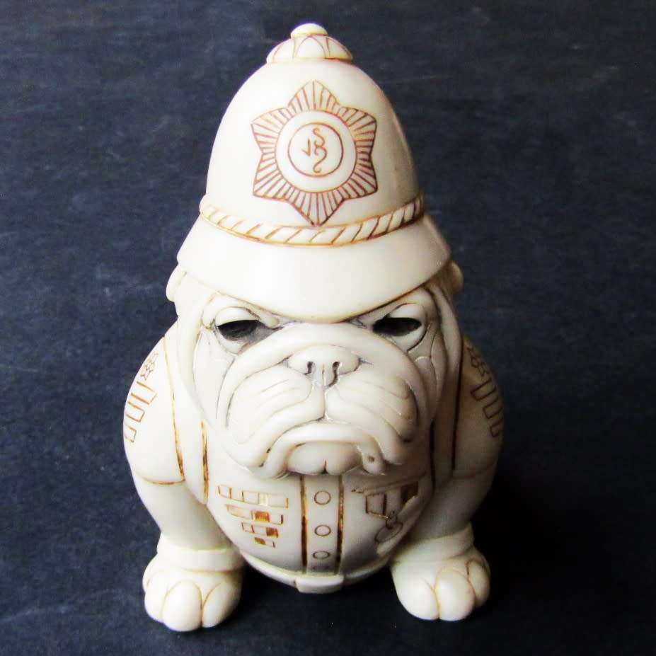 Rare John Biccard - Bobby Bulldog - Crushed Marble Figure