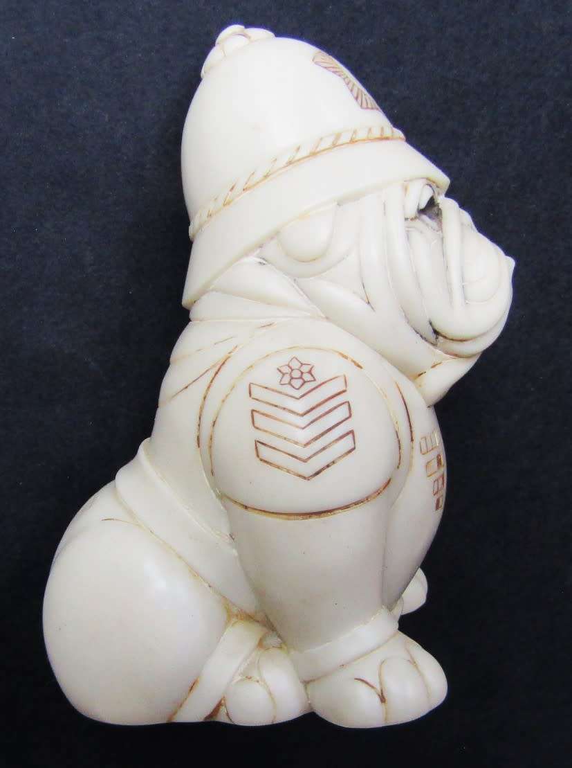 Rare John Biccard - Bobby Bulldog - Crushed Marble Figure