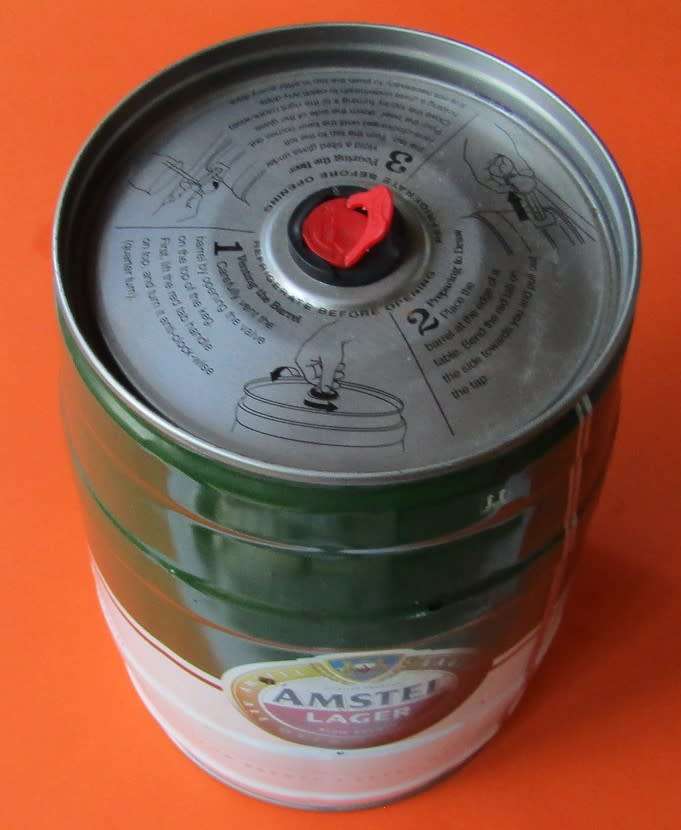 Large 5 Litre Amstel Lager Beer Barrel