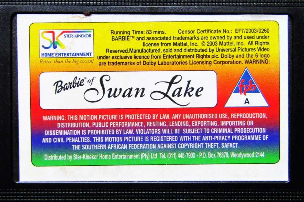 Barbie of Swan Lake - Movie VHS Tape (2003)