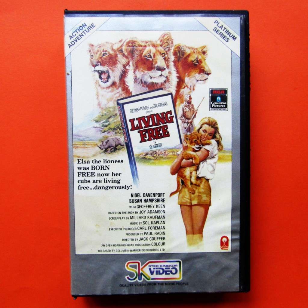 Living Free - Nigel Davenport - Movie VHS Tape (1985)