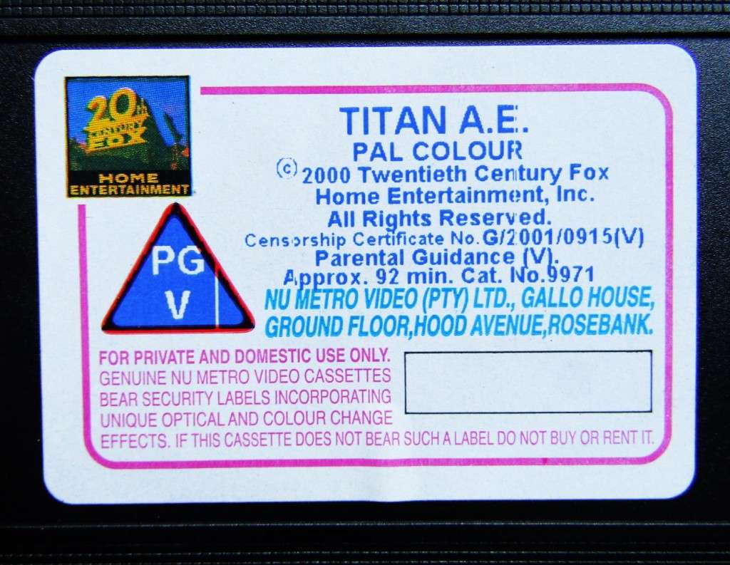 Titan A.E. - Matt Damon - Movie VHS Tape (2001)