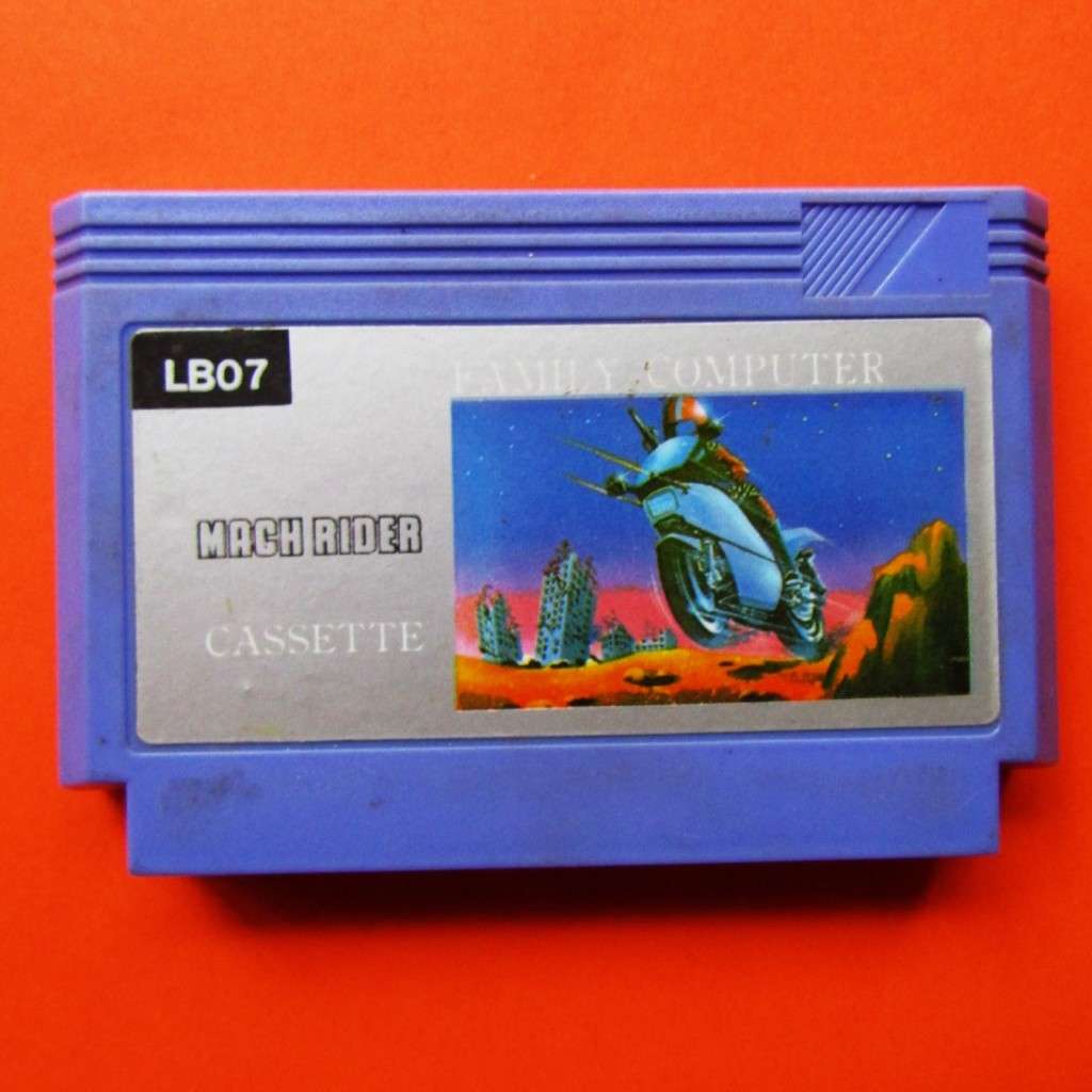 Old Mach Rider - 8 Bit TV Game Cartridge