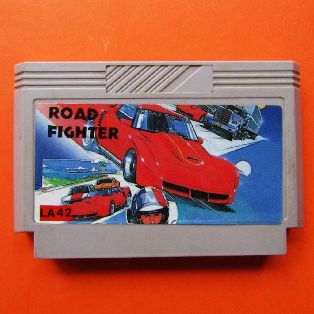 Old Road Fighter - 8 Bit TV Game Cartridge