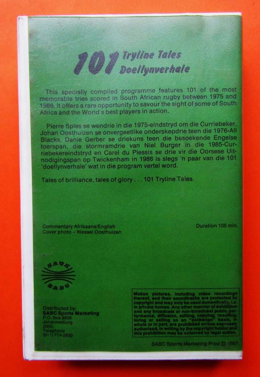 101 Tryline Tales - Rugby VHS Video Tape (1987)