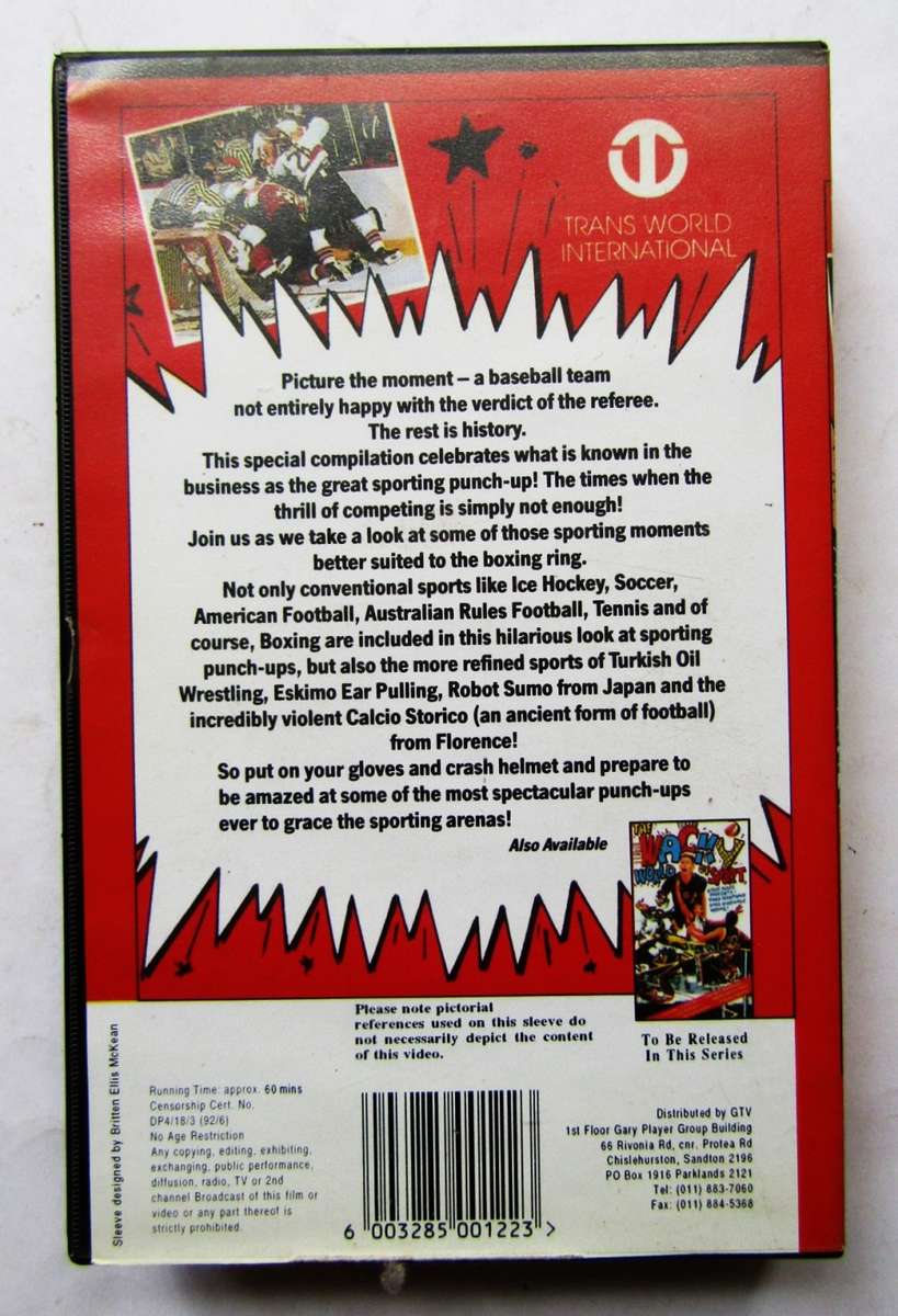 Greatest Sporting Punch-Ups - VHS Video Tape (1992)