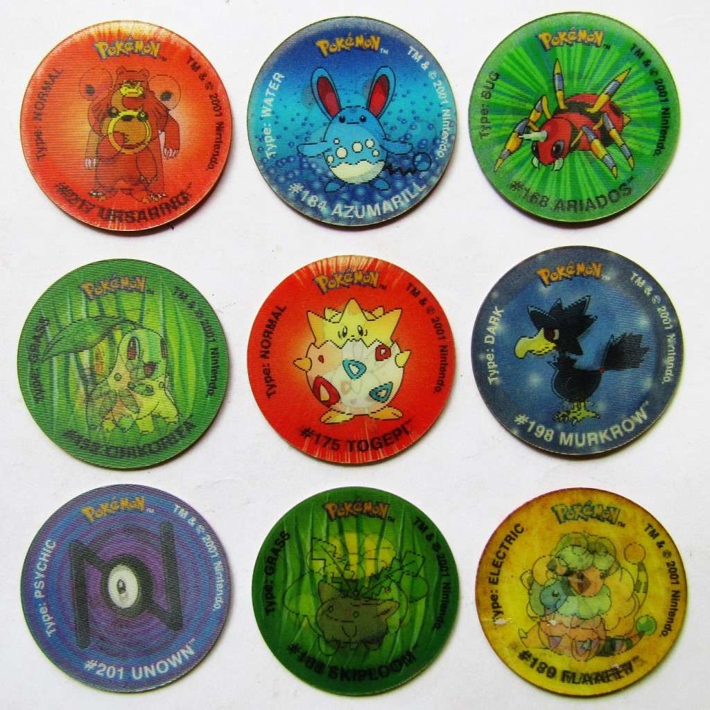 Lot of 9 Pokemon 3D Tazos by Simba