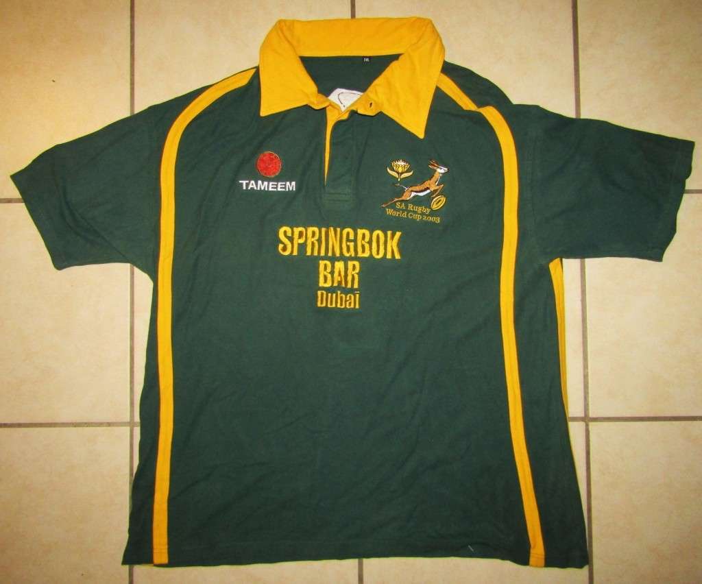 2003 Dubai 7`s World Cup Springbok Rugby Jersey