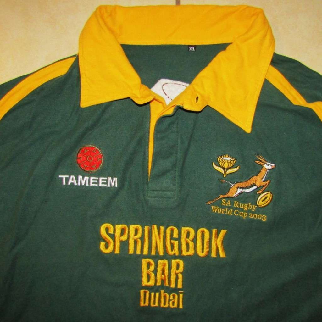 2003 Dubai 7`s World Cup Springbok Rugby Jersey
