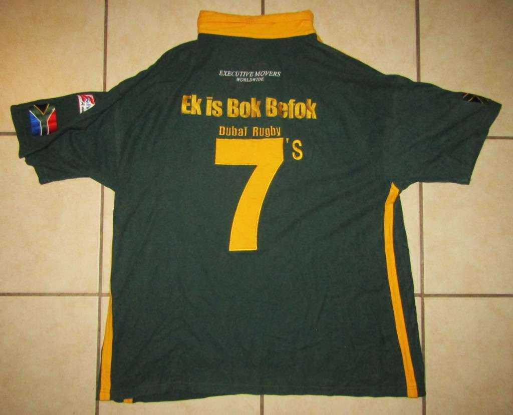 2003 Dubai 7`s World Cup Springbok Rugby Jersey