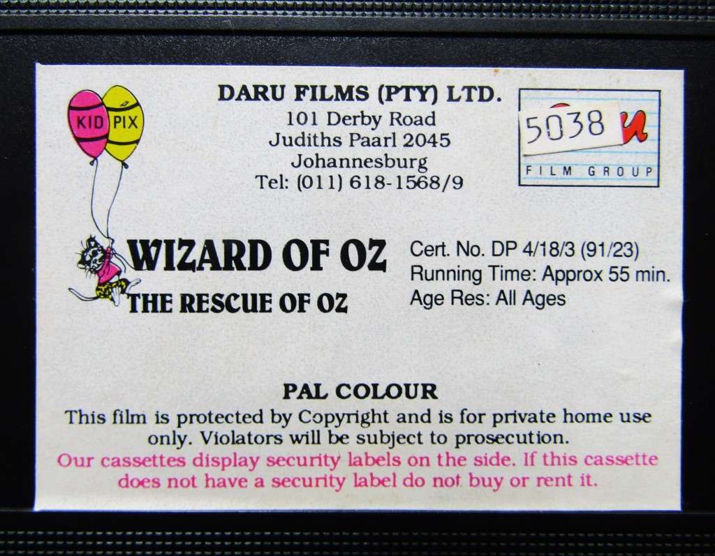 Wizard of Oz - The Rescue of Oz - VHS Video Tape (1991)