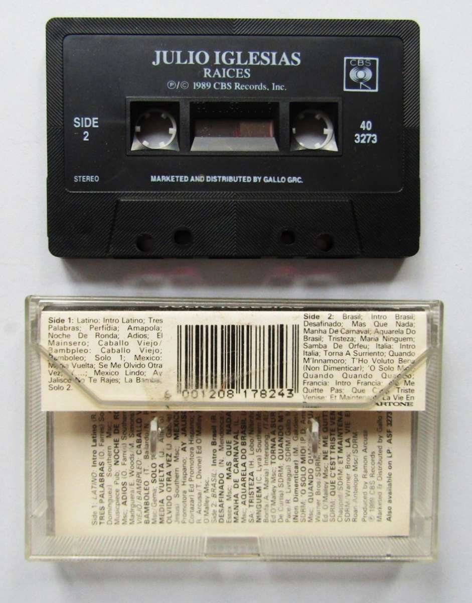 Julio Iglesias - Raices - Cassette Tape (1989)