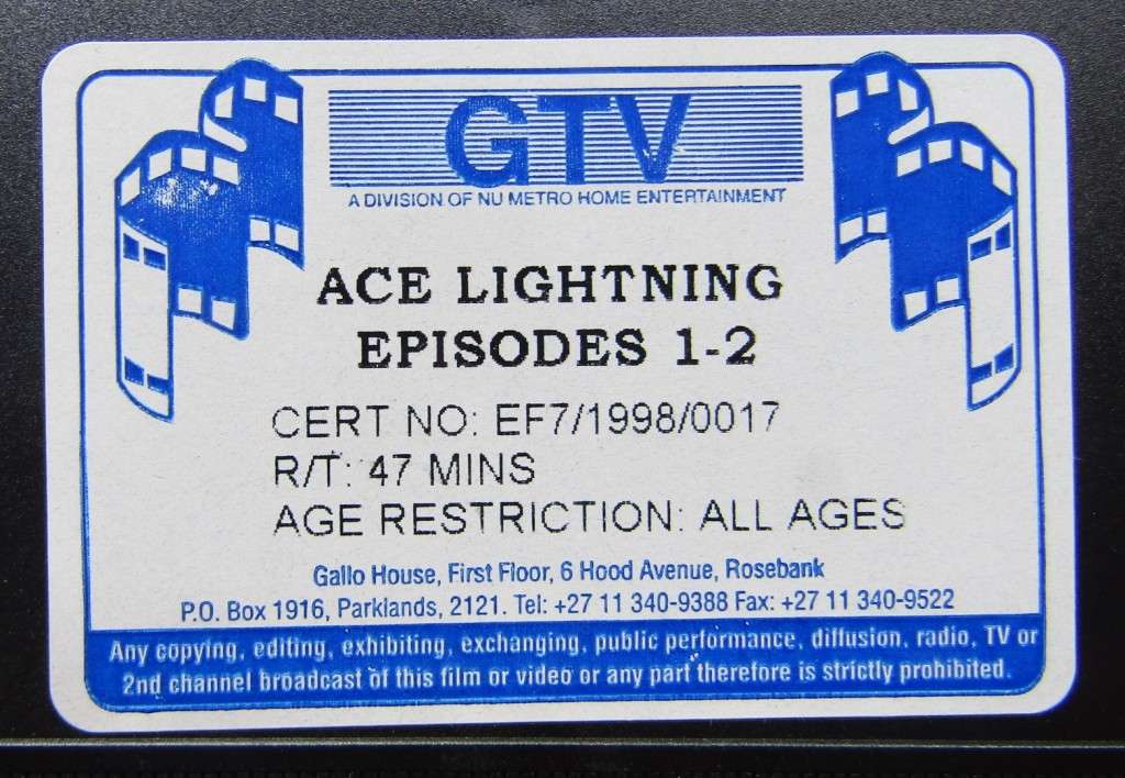 Ace Lightning - Episodes 1 and 2 - VHS Video Tape (1998)