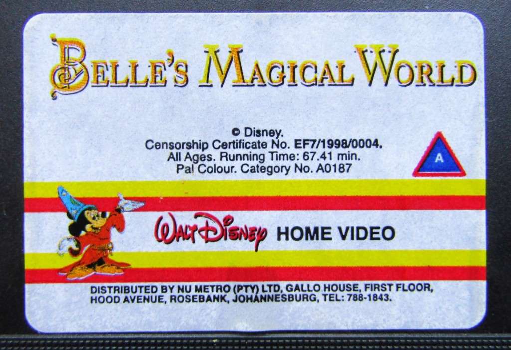 Belle`s Magical World - Walt Disney - VHS Video Tape (1998)