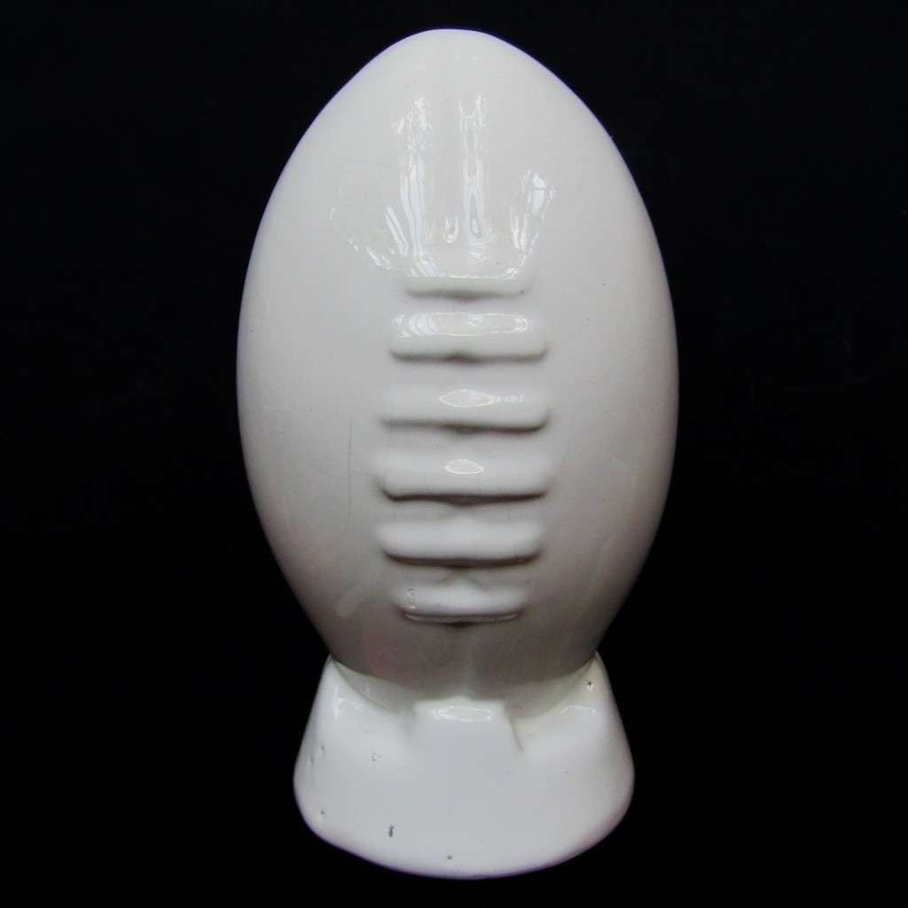 Old Ceramic Rugby Ball Shaped Money Box